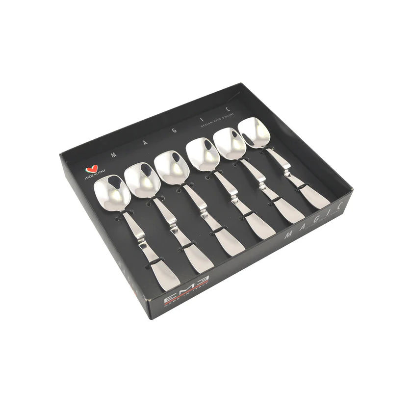 Set 6 Cucchiaini da Gelato Acciaio Inox Magic Trix - Casa & Stile