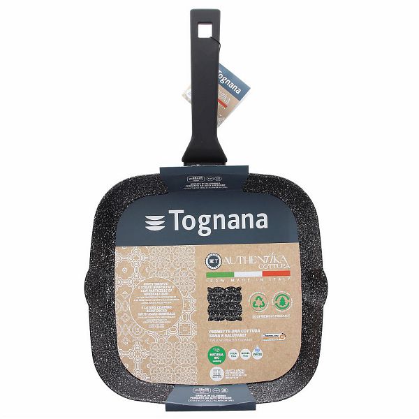 Grill Quadra Antiaderente 28x28 cm Tognana Authentika Made in Italy Induzione - Casa & Stile