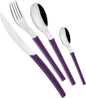 Set Posate 24 Pezzi SR Showroom Italy Loto Acciaio Inox 18/10 per 6 Persone Viola