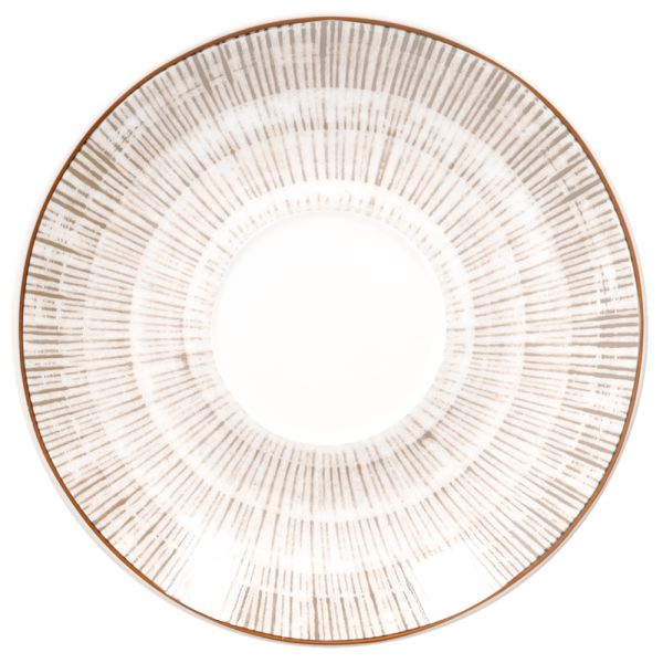 Set 6 Tazze da Tè con Piattino 200 cc – Virtuo Beige | New Bone China