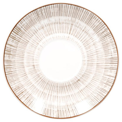 Set 6 Tazze da Tè con Piattino 200 cc – Virtuo Beige | New Bone China