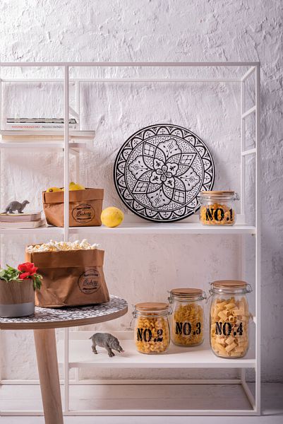 Barattolo in Vetro con Coperchio in Legno 1500cc - Tognana