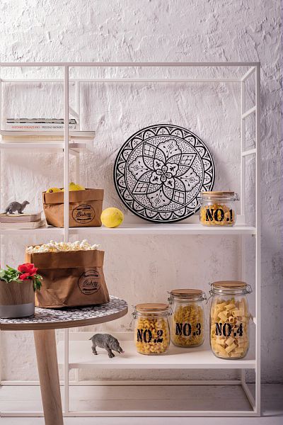 Barattolo Dolce Casa Numbers 800cc - Vetro con Coperchio Bambù