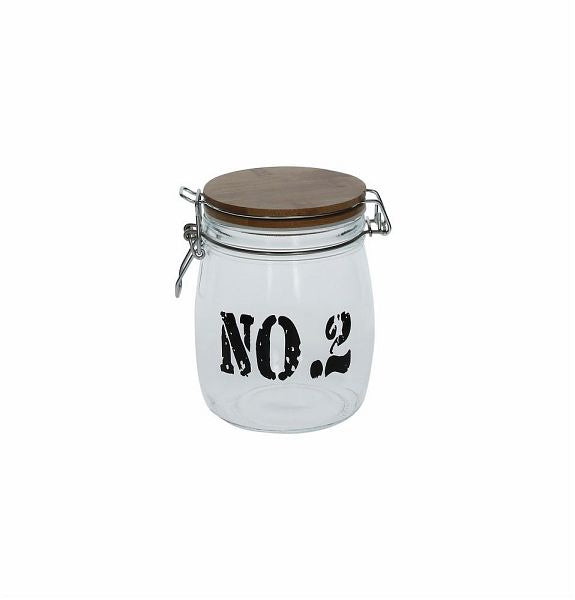 Barattolo Dolce Casa Numbers 800cc - Vetro con Coperchio Bambù