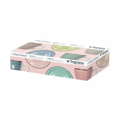 Set 6 Tazze Caffè con Piattino Louise Urban Pastel - Casa & Stile