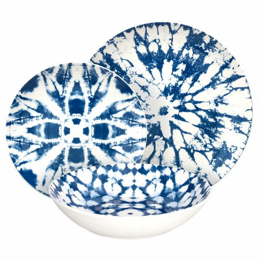 Servizio Piatti 18 Pezzi Tognana Mirage Blu - Porcellana Linea Madison Ispirazione Oceano