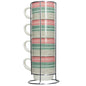 Set 4 Mug Tognana Urban Pastel con Supporto Metallo - Casa & Stile