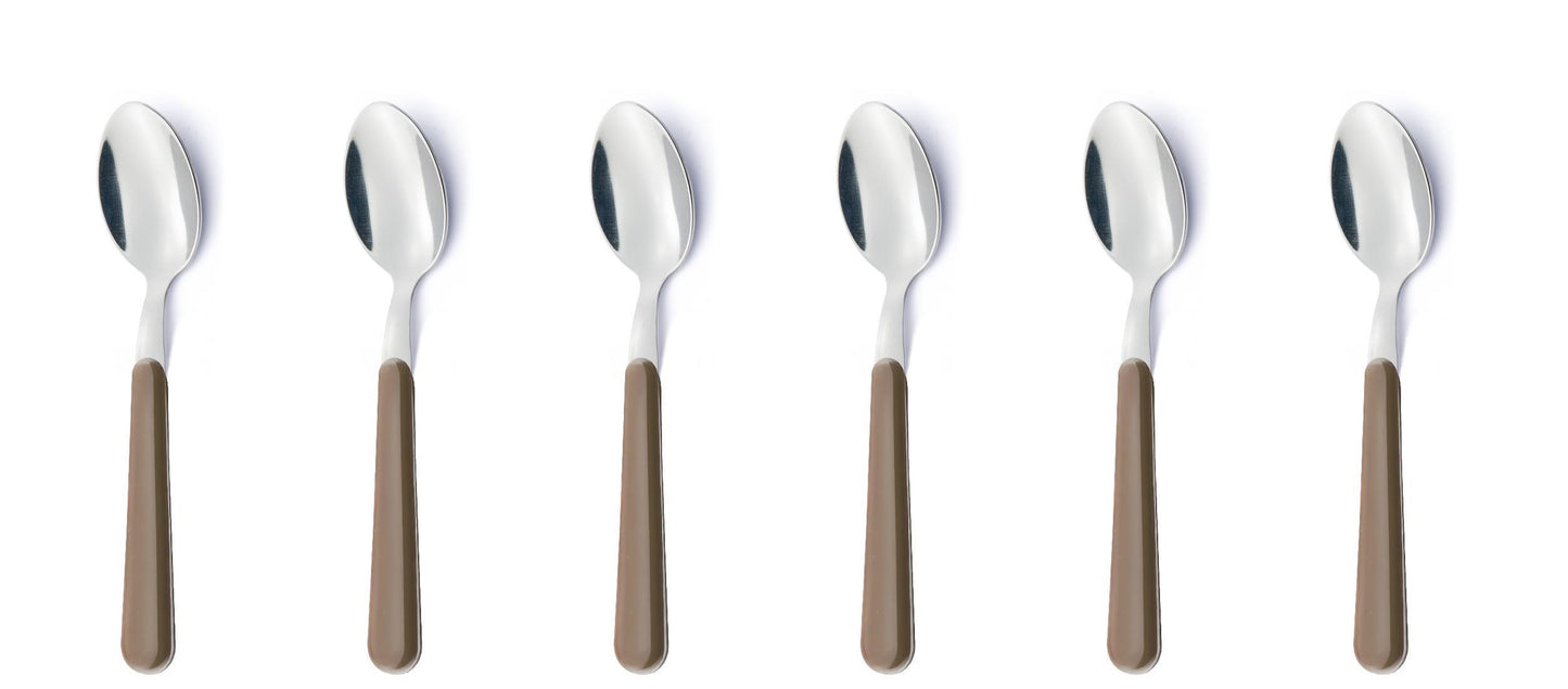 Set 6 Cucchiaini Eme Brio Nocciola 99 Acciaio Inox - Casa & Stile