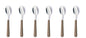 Set 6 Cucchiaini Eme Brio Nocciola 99 Acciaio Inox - Casa & Stile