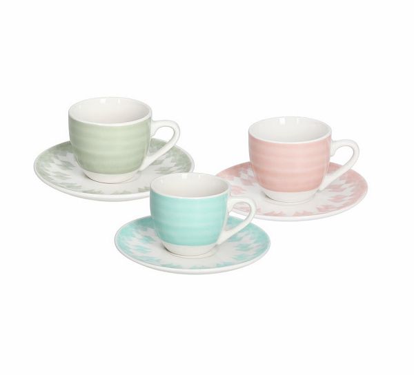 Set 6 Tazze Caffè con Piattino Tognana Gipsy Soft - Casa & Stile
