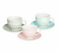 Set 6 Tazze da Tè con Piattino Tognana Gipsy Soft Porcellana Multicolore 270ml - Casa & Stile