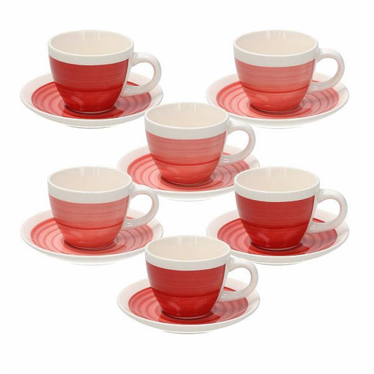 Set 6 Tazzine Caffè 80 cc con Piattino Tognana Pompei - Casa & Stile