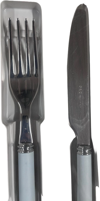 Set Posate 24 pz Domus Design Azzurro 71 - Casa & Stile