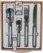 Set Posate 24 pz Domus Design Azzurro 71 - Casa & Stile
