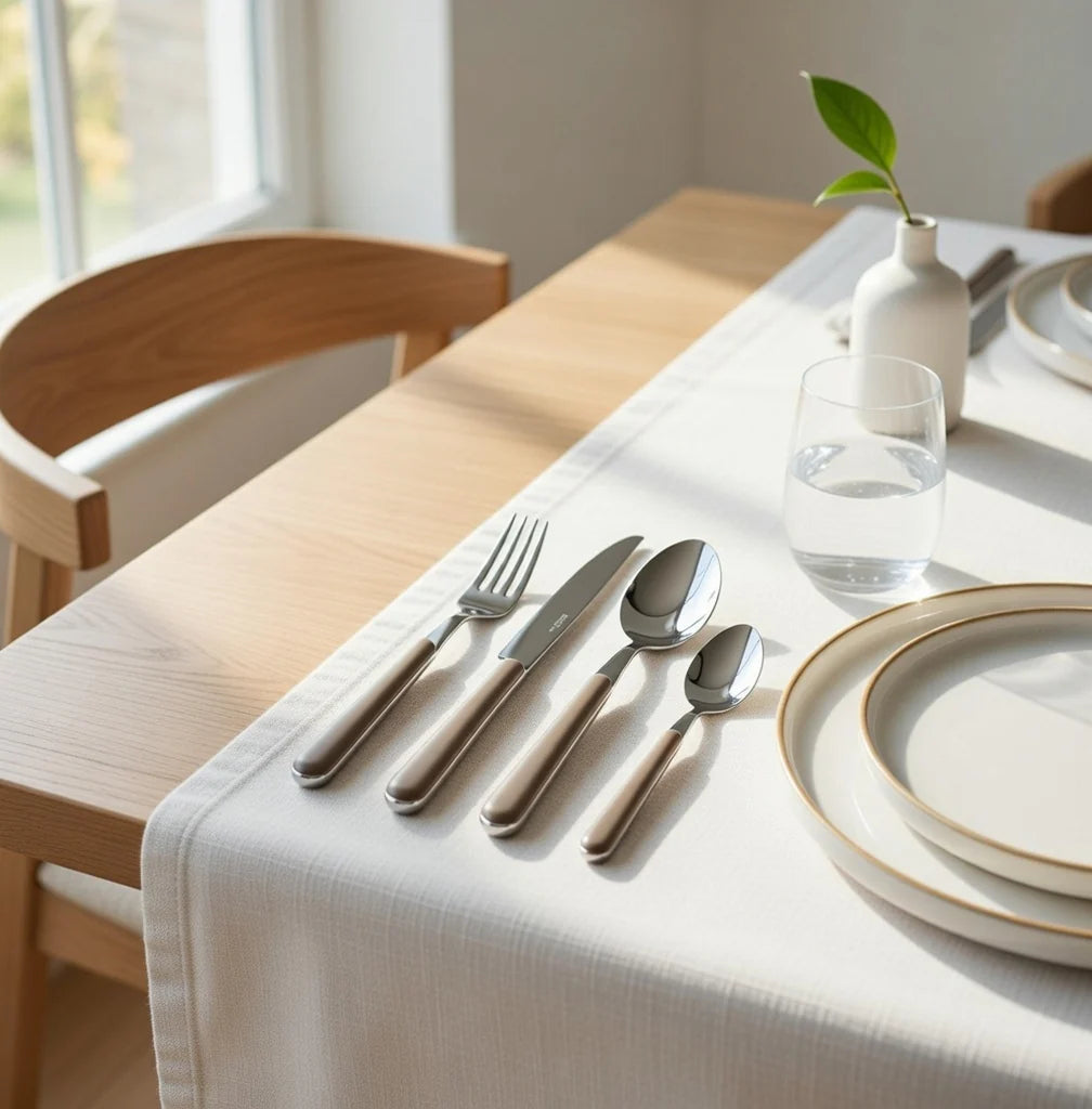 Set Posate 24 pz  Eme Brio Nocciola 99 Acciaio Inox - Casa & Stile