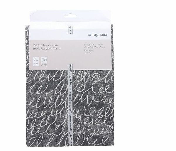 Tovaglia Cotone Grigio 140x140 cm Tognana Ulay - Design Moderno - Casa & Stile