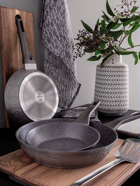 Set Wok 28 cm + Grill Quadra 28x28 cm Tognana Deep Moon - Manici Soft Touch