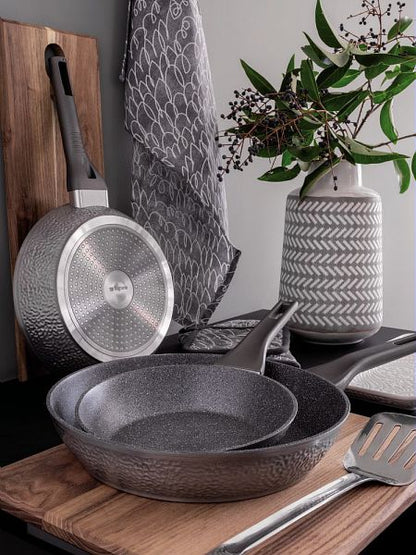 Set Wok 28 cm + Grill Quadra 28x28 cm Tognana Deep Moon - Manici Soft Touch