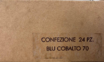 Set 24 Posate Domus Design D&D Blu Cobalto 70 Acciaio Inox