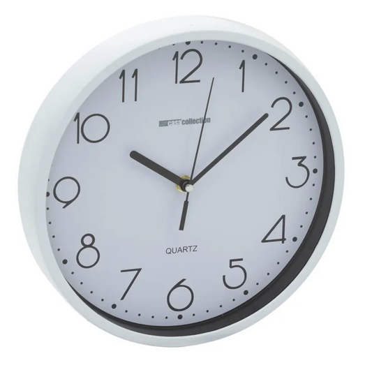 Orologio da Parete POP 25 cm – Design Moderno in Plastica Bianca