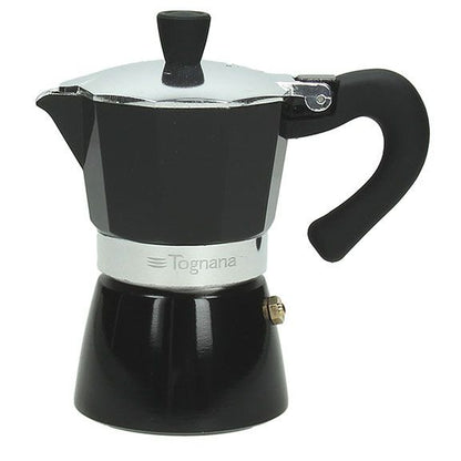 Caffettiera Coffee Star 3 Tazze Tognana Nera - Alluminio Linea Grancucina Moka Italiana