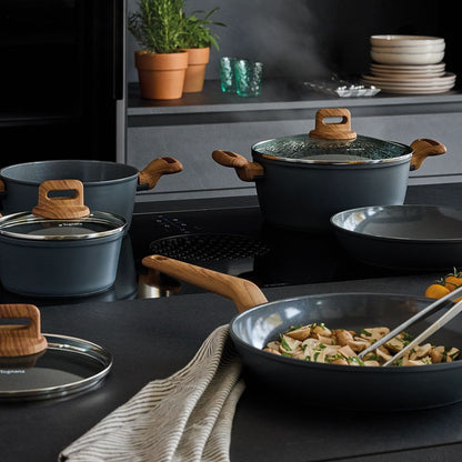 Batteria Pentole e Padelle 8 Pezzi T-Care My Cooking - Alluminio Riciclato PFAS Free Tognana